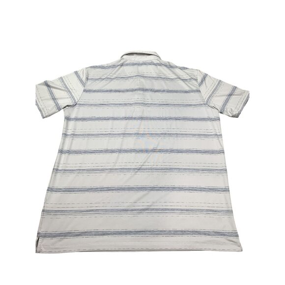 Callaway Men's Opti-Dri Polo Shirt XL White & Light Blue Striped Elastane - Picture 2 of 8